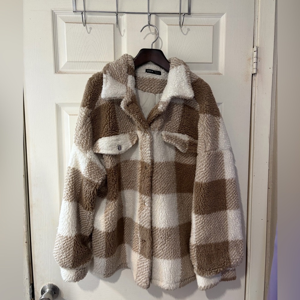 SHEIN Sherpa Teddy Jacket